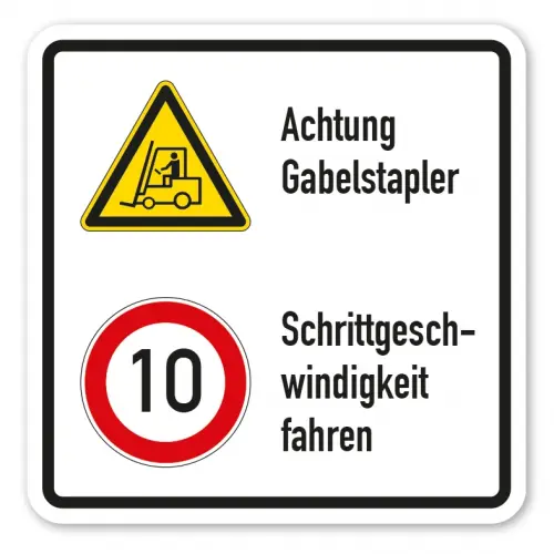 03RGW Achtung Gabelstapler Schrittgeschwindigkeit-fahren