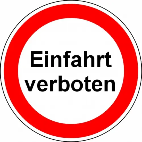 02R Einfahrt verboten