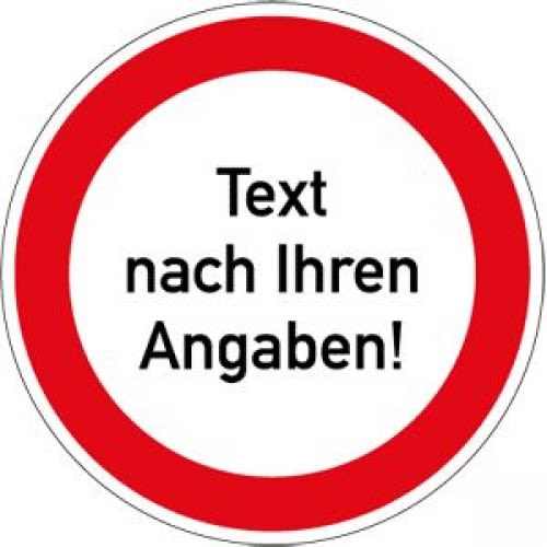 02R Verbotszeichen mit Text